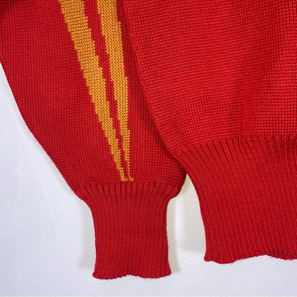 Obermeyer Sweater Round Neck  Men's M Ski Apine   Red Blue Yellow - Picture 5 of 14